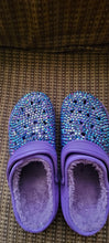 Load image into Gallery viewer, Purple Bling Rubber Slide Sandals Size 11 New
