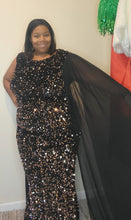 Load image into Gallery viewer, Gently Used Black  Sequin dress 3x
