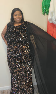 Gently Used Black  Sequin dress 3x