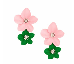 Two Tone Flower Earrings
