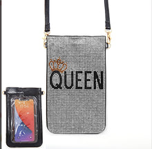 Load image into Gallery viewer, Queen Rhinestone Cell Purse
