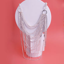 Load image into Gallery viewer, Silver Vintage Fringe Chain Necklace
