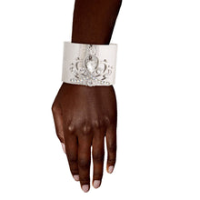 Load image into Gallery viewer, Silver Crystal Crown Cuff

