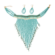 Load image into Gallery viewer, Beaded Fringe Choker Set
