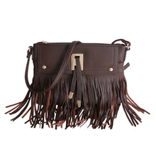 Load image into Gallery viewer, Soft Brown Fringe Crossbody Bag
