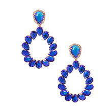 Load image into Gallery viewer, Brilliant Blue Crystal Teardrop Earrings
