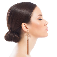 Load image into Gallery viewer, Gold GLAM Chain Fringe Earrings
