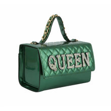 Load image into Gallery viewer, Shiny Green Quilted Queen Satchel Set
