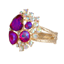 Load image into Gallery viewer, A Full Heart Purple Crystal Cuff
