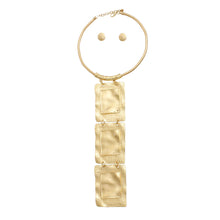 Load image into Gallery viewer, Gold Rectangle Drop Necklace
