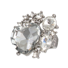 Load image into Gallery viewer, A Full Heart Crystal Silver Ring
