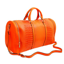 Load image into Gallery viewer, Bright Orange Side Pocket Duffel

