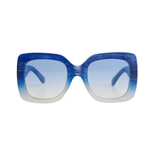 Load image into Gallery viewer, Blue Wood Square Sunglasses
