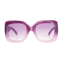 Load image into Gallery viewer, Purple Wood Square Sunglasses
