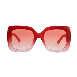 Red Wood Square Sunglasses