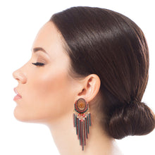 Load image into Gallery viewer, Resin Multi Color Chain Fringe Earrings
