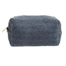 Load image into Gallery viewer, Navy Fleece Fur FAITH Pouch
