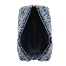 Load image into Gallery viewer, Navy Fleece Fur FAITH Pouch
