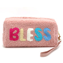Load image into Gallery viewer, Blush Fleece Fur BLESS Pouch
