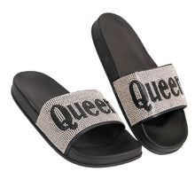 Load image into Gallery viewer, Size 10 Queen Silver Slides
