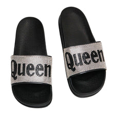 Load image into Gallery viewer, Size 11 Queen Silver Slides
