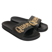 Load image into Gallery viewer, Size 8 Queen Black Slides
