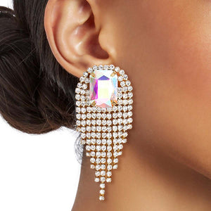Aurbo Square Fringe Earrings