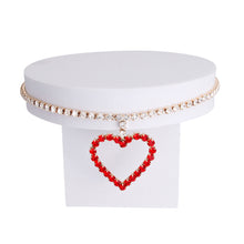 Load image into Gallery viewer, Gold and Red Heart Pendant Collar
